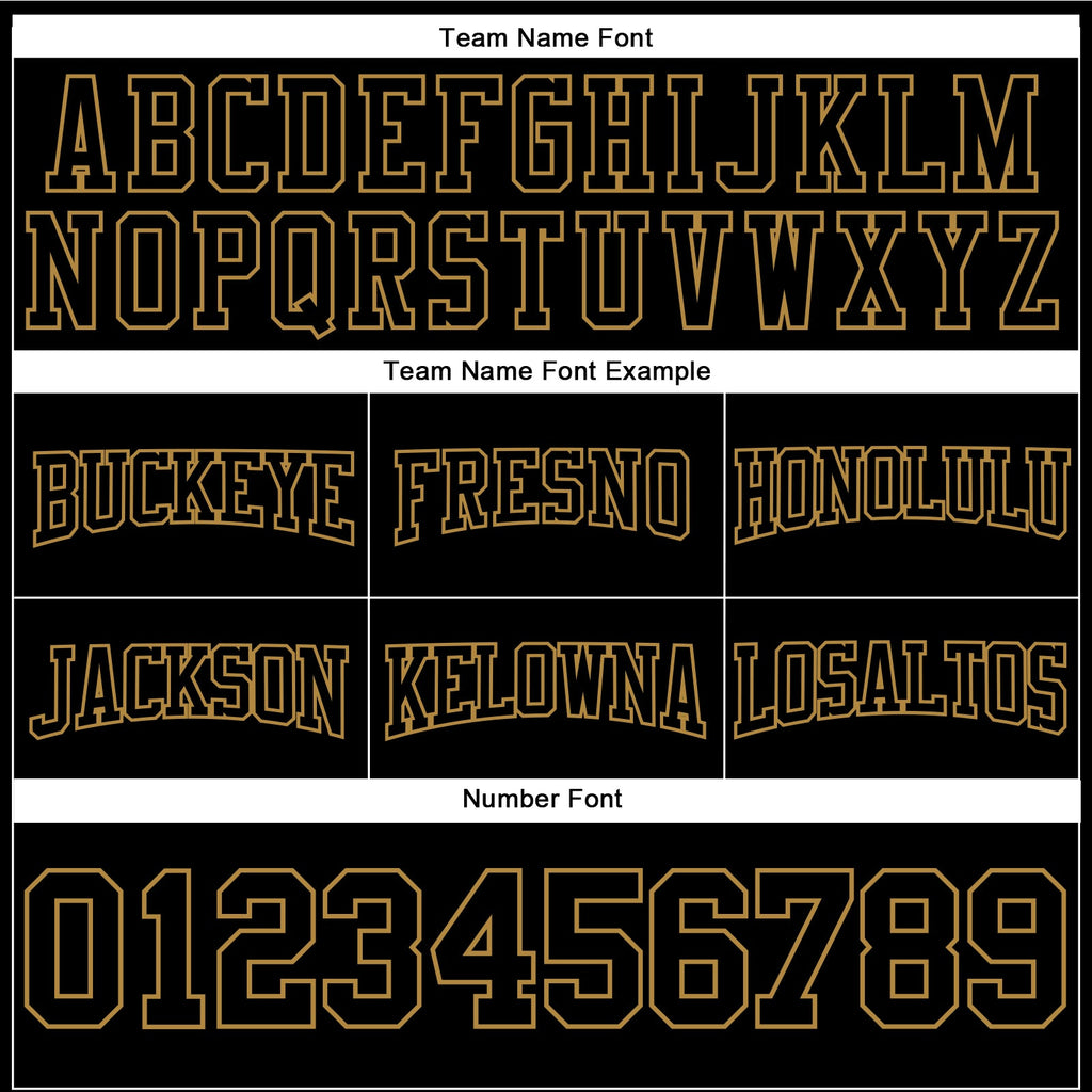 Custom Stitched Black Black-Old Gold Football Pullover Sweatshirt Hoodie