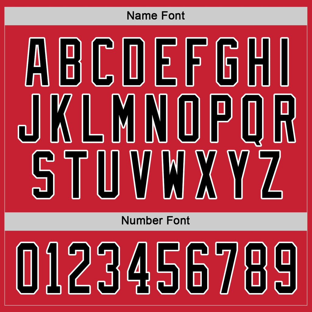 Custom Red Black-White Hockey Jersey