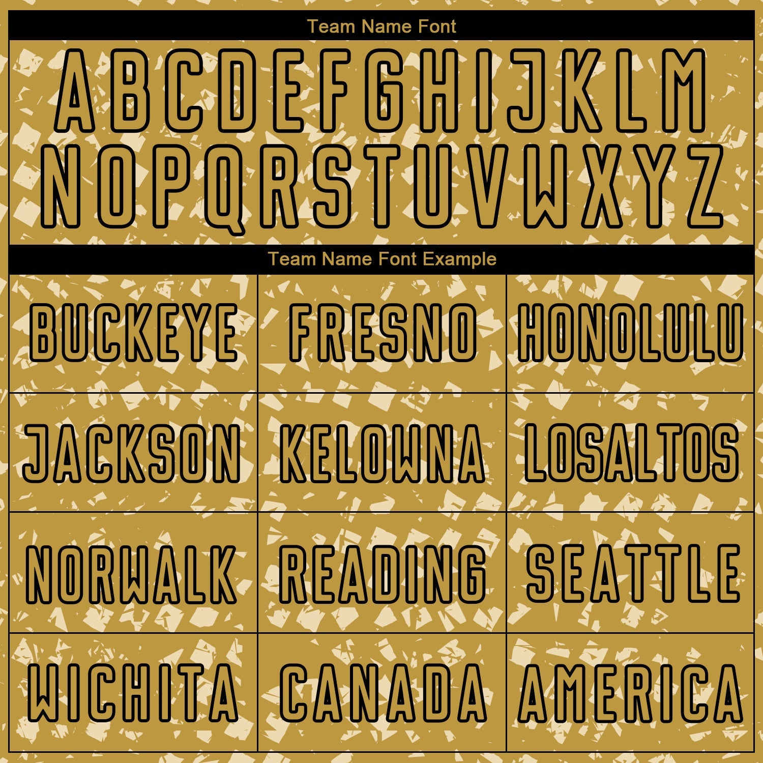 Custom Old Gold Black-Cream Digital Geometric Fragment Speckles Sublimation Soccer Uniform Jersey