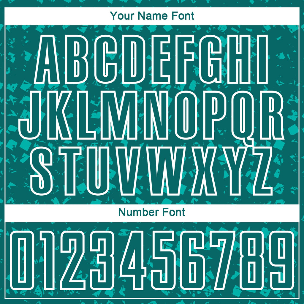 Custom Teal White-Aqua Digital Geometric Fragment Speckles Sublimation Soccer Uniform Jersey