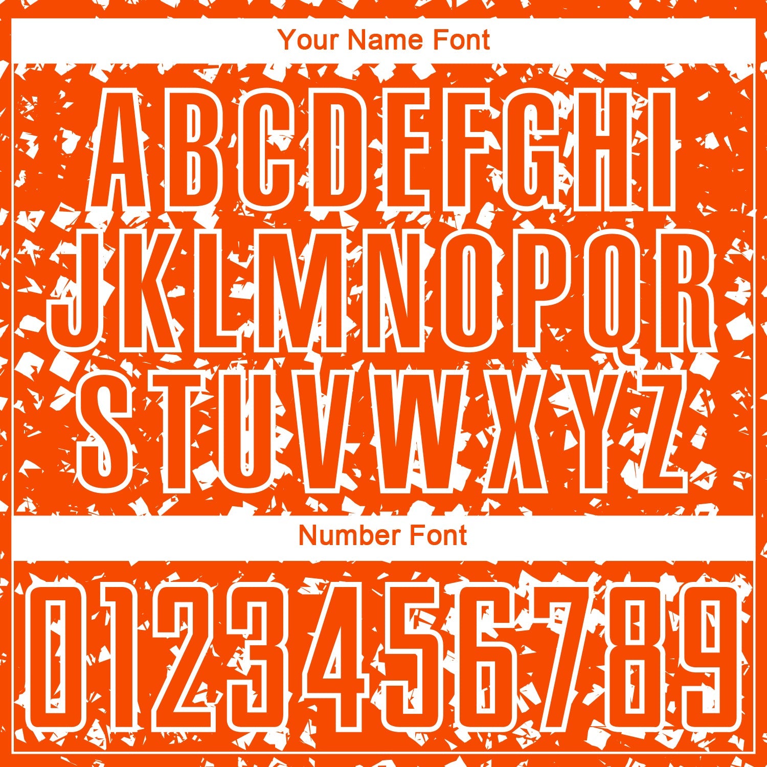 Custom Orange White Digital Geometric Fragment Speckles Sublimation Soccer Uniform Jersey