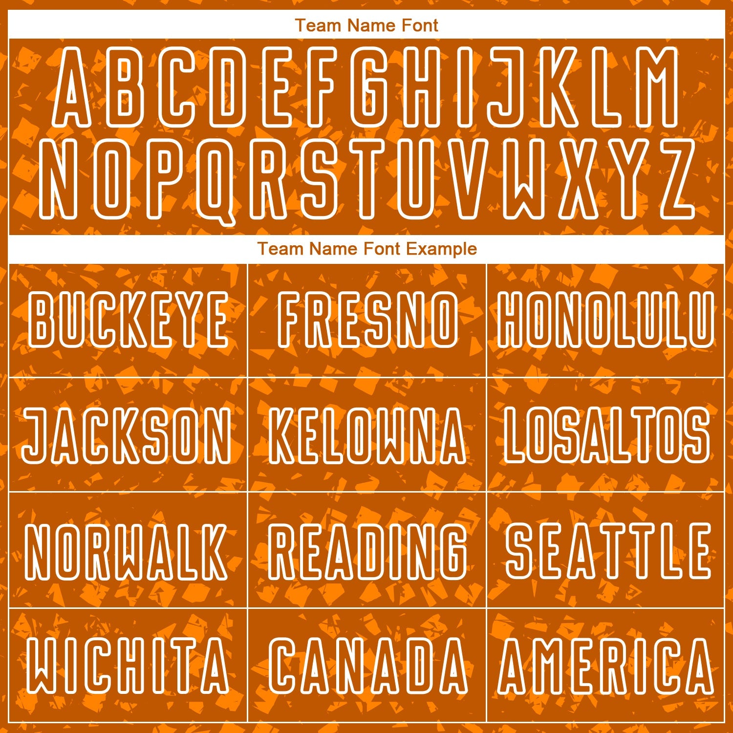 Custom Texas Orange White-Bay Orange Digital Geometric Fragment Speckles Sublimation Soccer Uniform Jersey