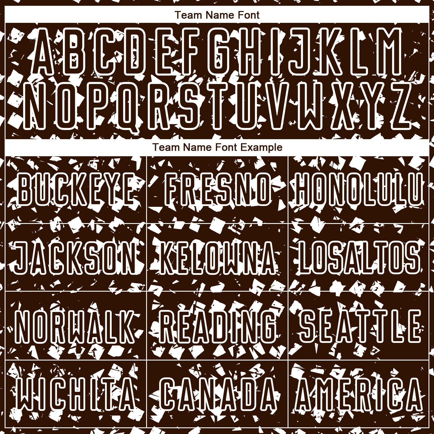 Custom Brown White Digital Geometric Fragment Speckles Sublimation Soccer Uniform Jersey