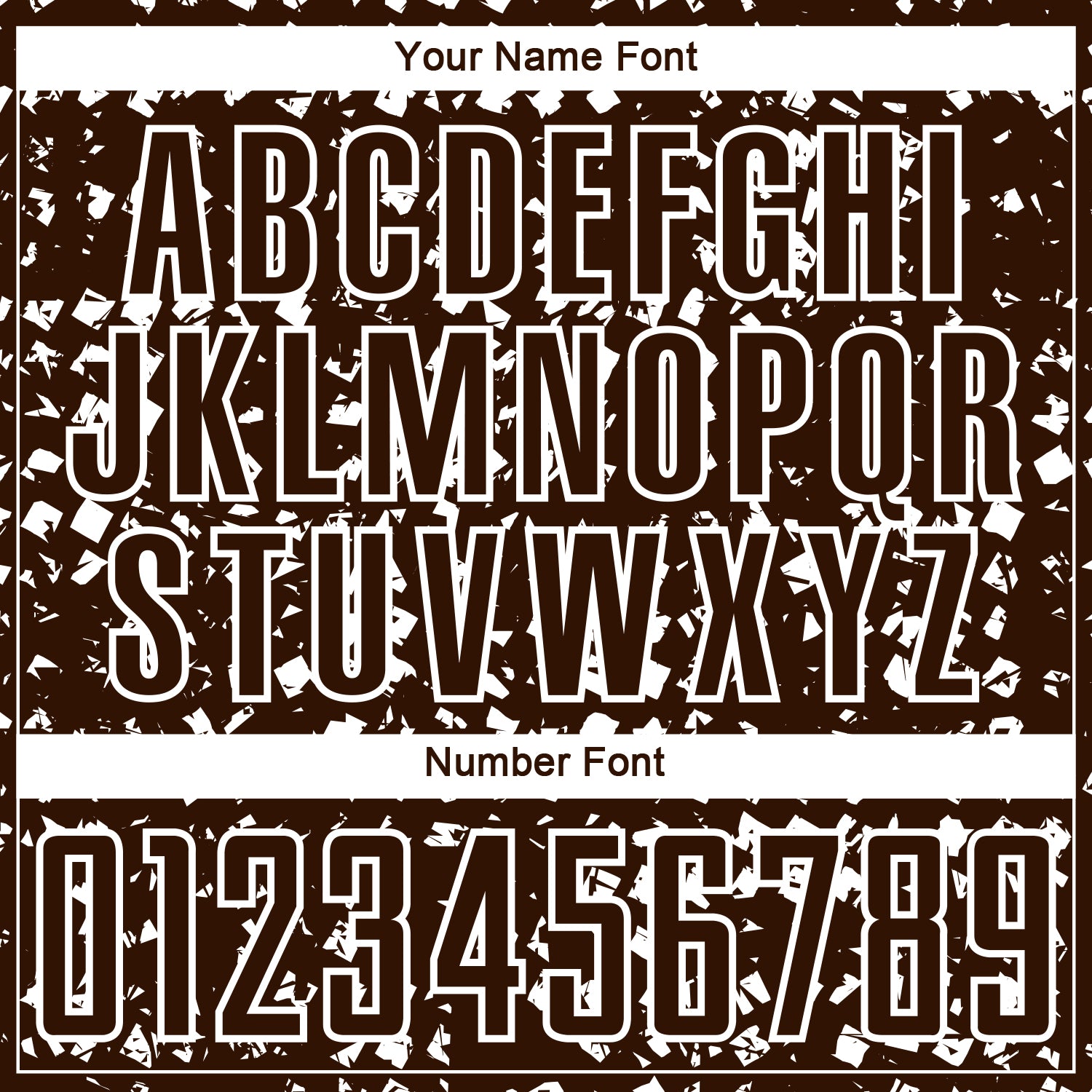Custom Brown White Digital Geometric Fragment Speckles Sublimation Soccer Uniform Jersey
