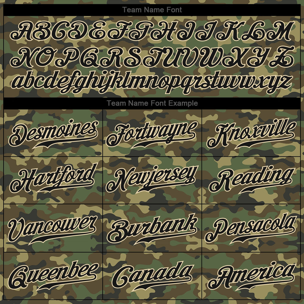 Custom Camo Black-Cream Performance Salute To Service T-Shirt